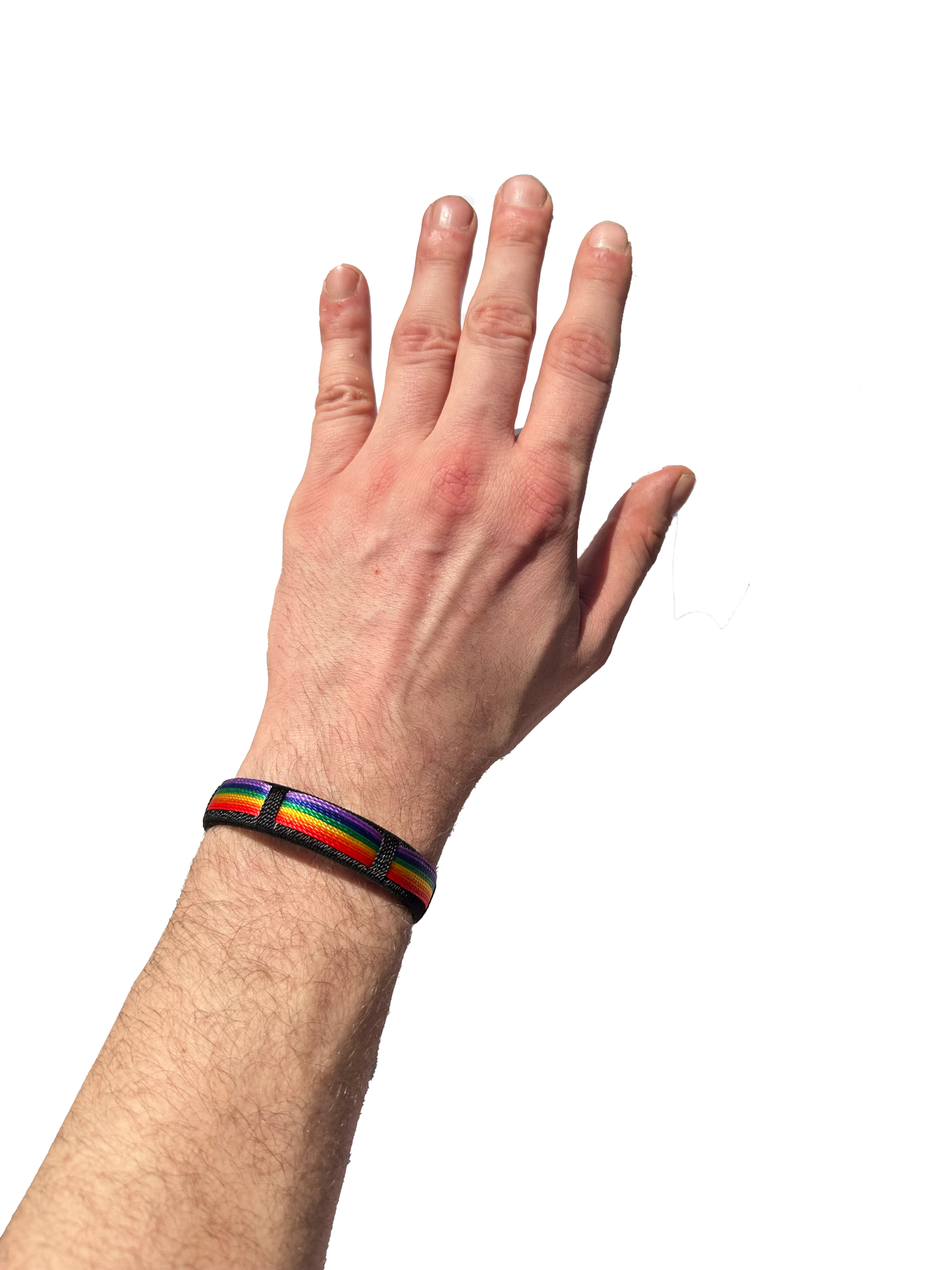 Regenbogen Armband mit Metallenden