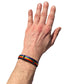 Pride.Direct Regenbogen-Armband, Schwarz mit Regenbogenstreifen, Metallenden, LGBTQ+ Pride-Accessoire